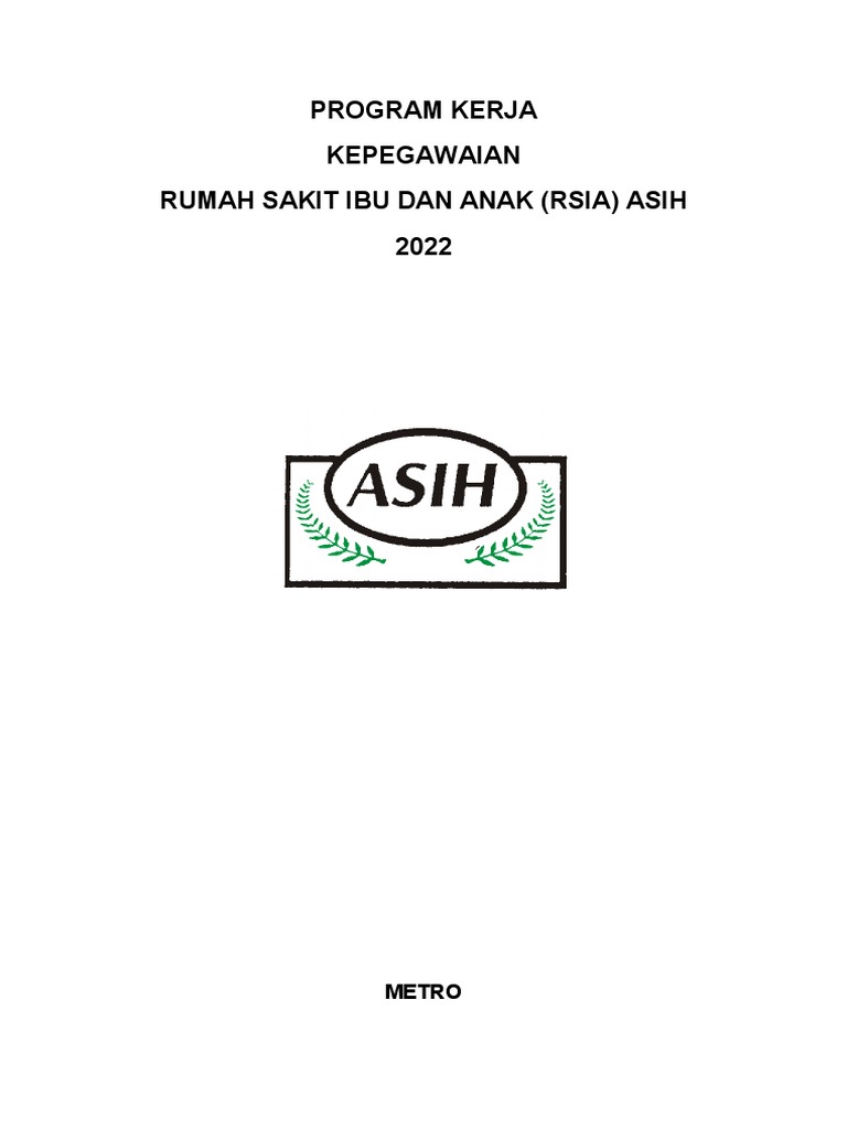 Program Kerja Kepegawaian RSIA Asih | PDF