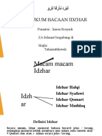 Macam Macam Hukum Idzhar