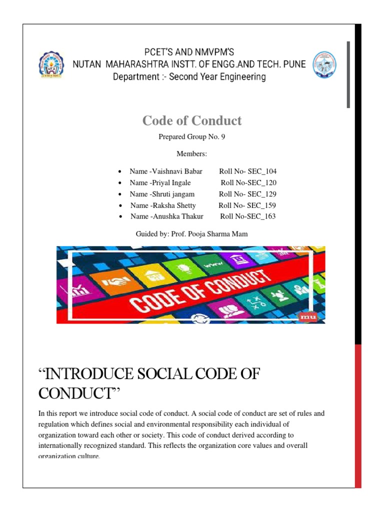 Social Code of Conduct PDF Employment Integrity