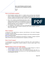 Understanding Factors in Second Language Acquisition