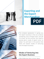 6 Exporting and The Export Merchandiser