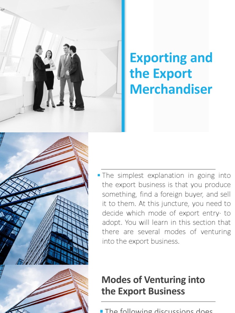 Export Merchandiser Roles and Functions | PDF | Procurement | Sales