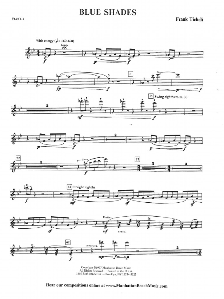 02 Ticheli Blue Shades Flute 1 PDF