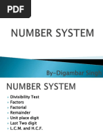 NUMBER SYSTEM (Remainder)