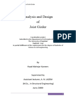 Analysis and Design of Joist-Girder