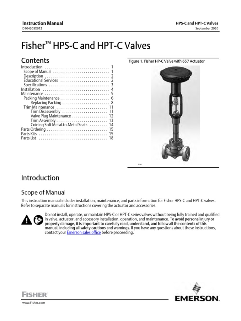 Instruction Manual Fisher Hps C HPT C Valves | PDF | Valve | Electrical ...