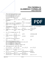 Polynomials, Algebraic Formulae