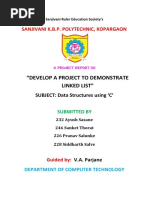 Dsu Microproject (Linked List) Ayush Sasane