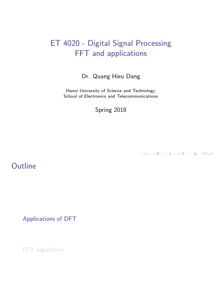 dspenfftnotes PDF Fast Fourier Transform Digital Signal Processing
