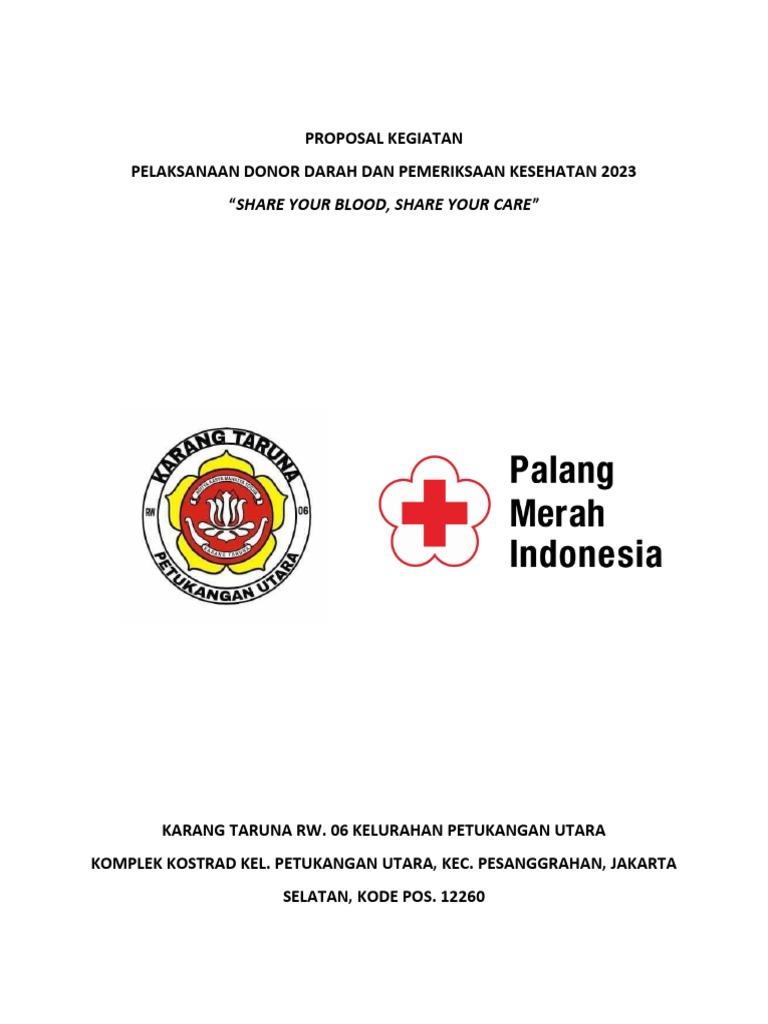 Proposal Donor Darah | PDF
