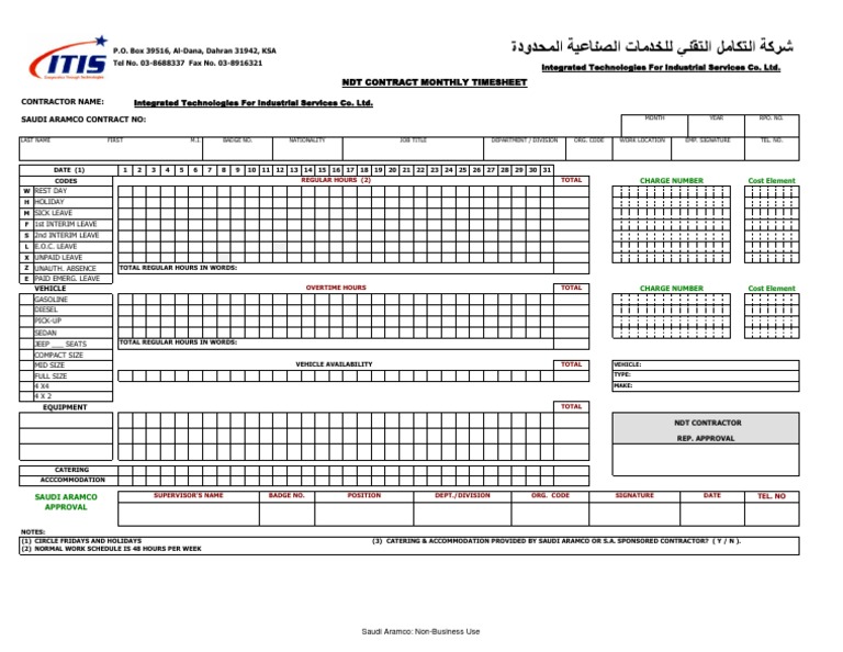 Itis aramco time sheet pdf vehicles private transport