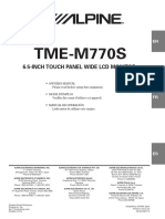 Alpine-Tme-M770s Owner's Manual