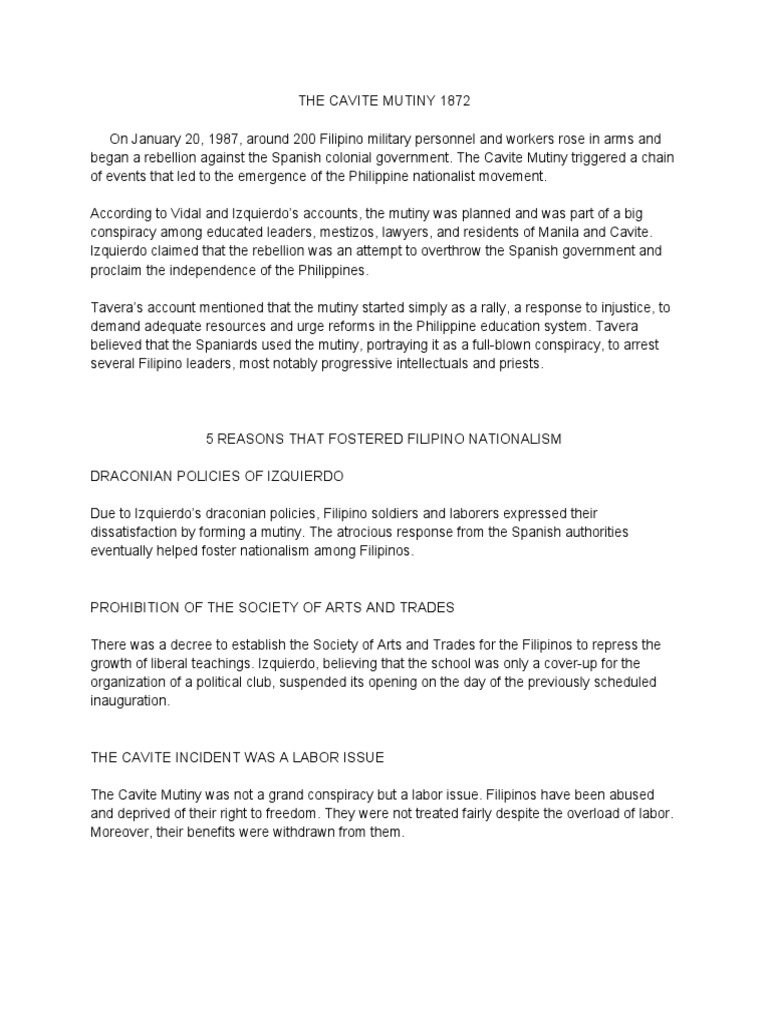 The Cavite Mutiny 1872 | PDF | Philippines