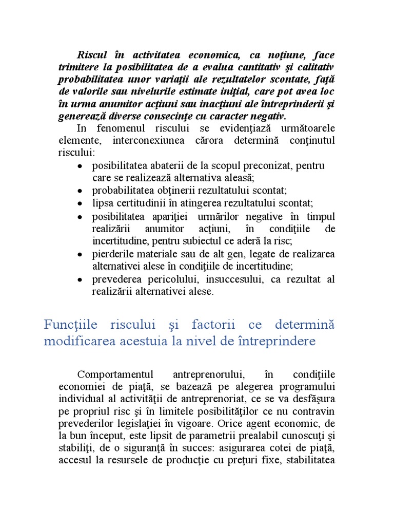 Riscuri | PDF