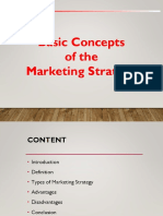 Basic Concepts of The Marketing Strategy