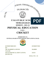 Physical Education Cricket: (A.I.S.S.C.E)