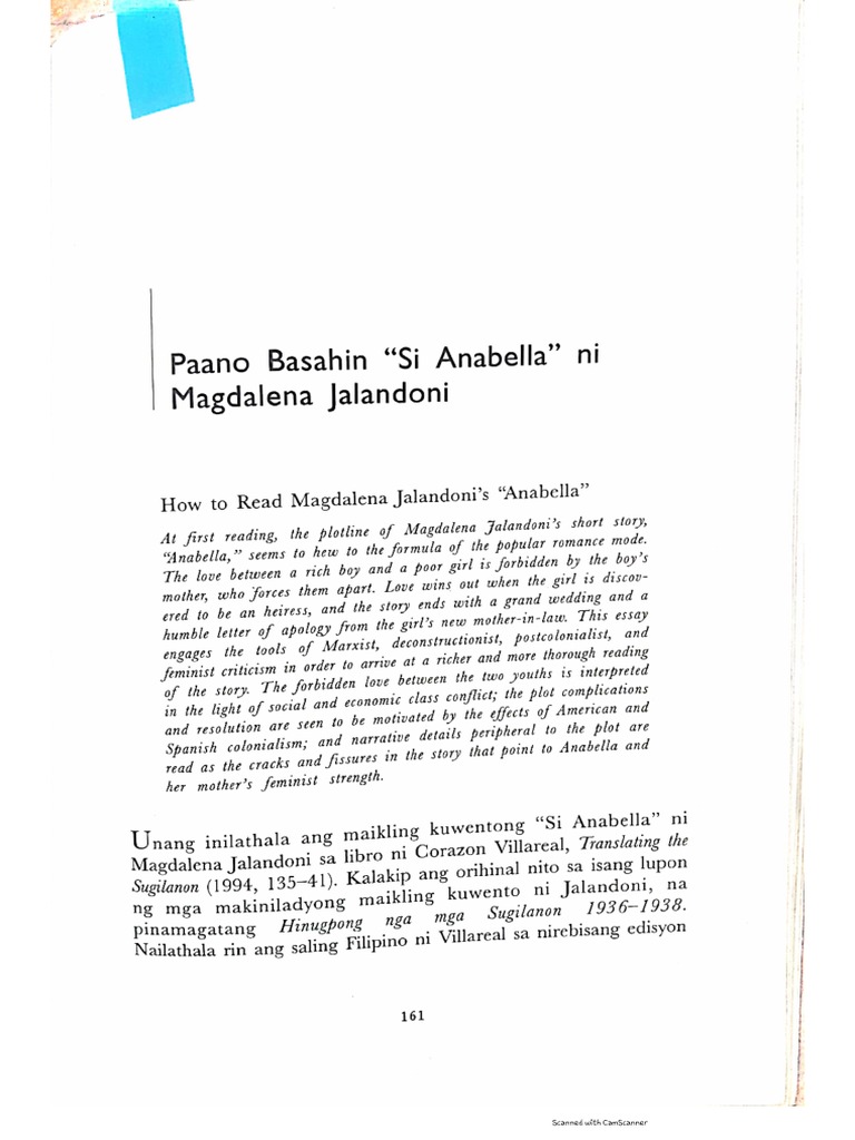 Paano Basahin Si Anabella | PDF