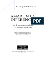 MELINA, L. y BELARDINELLI (Eds). Amar en La Diferencia. Las Formas de La Sexualidad y El Pensamiento Catolico, 2013