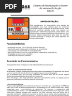 Catálogo - Sensor Gás - SB 330