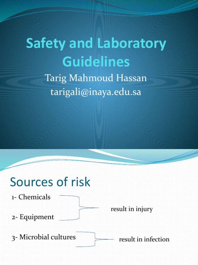Safety and Laboratory Guidelines PDF Microbiology Safety