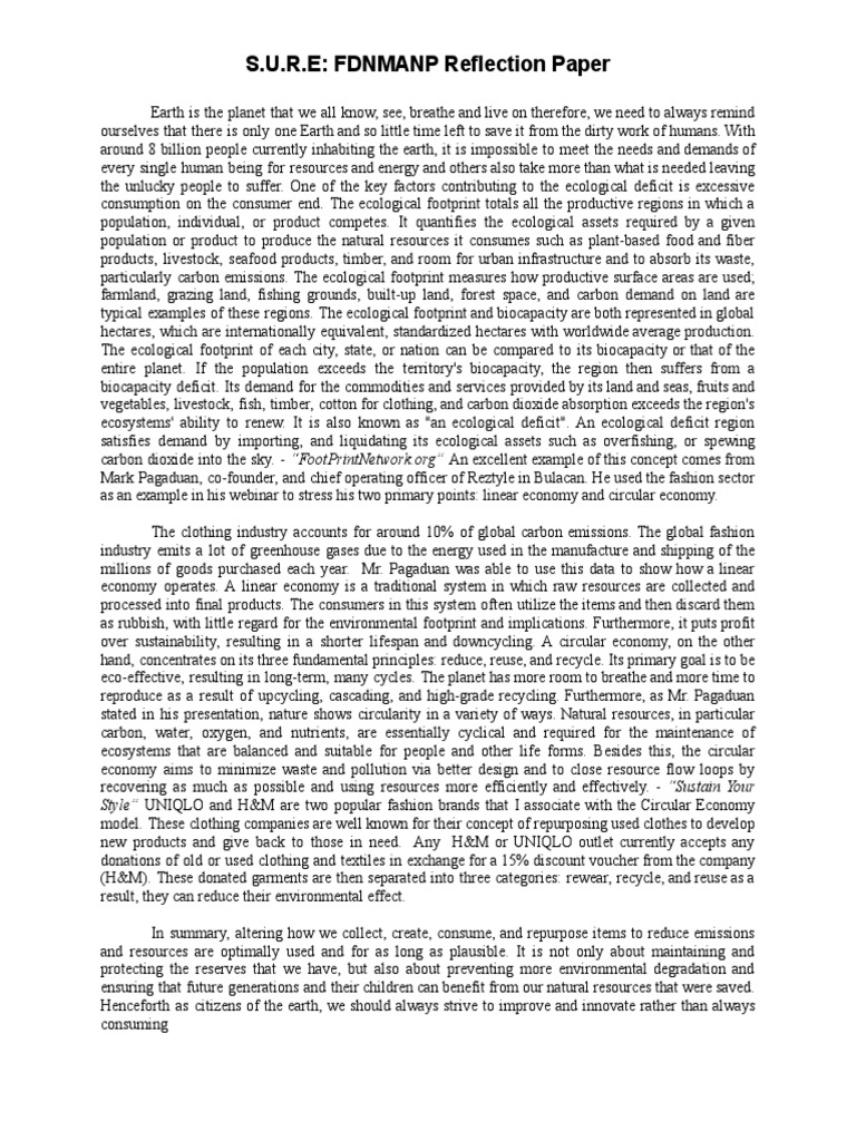 Ecological Footprint and Circular Economy | PDF