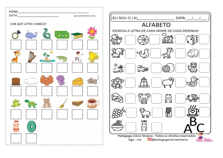 Alfabeto para 1º Ano Do Ensino Fundamental | PDF