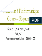 Cours Initiation Info 2004