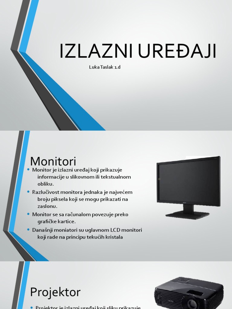 Izlazni Uređaji | PDF