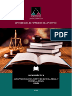 Vf26 Guia - Profa-Jurisprudencia Penal y Procesal Penalfinali Nivel Final - JCPZ Rev. Yanira 2022 Final Ok