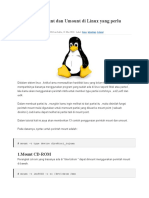 Mount dan Umount Linux