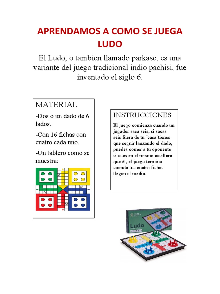 Cómo jugar Ludo: instrucciones básicas | PDF