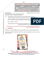 20221204-Mr G. H. Schorel-Hlavka O.W.B. To R Kershaw Chief Commissioner of AFP-Suppl 93 - Part 6 - Electors-Candidates-Covid Scam, Etc