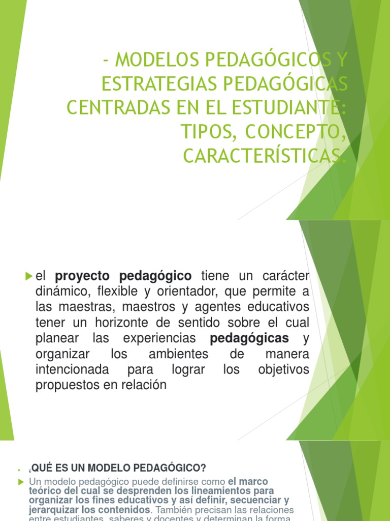 Presentación 3 Modelos Pedagogicos | PDF | Método de enseñanza | Maestros