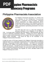Philippine Pharmacists Advocacy Programs PDF