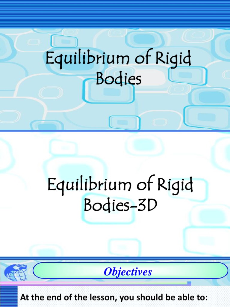 LR4.2 - Equilibrium of Rigid Bodies (3D) - MMI - MEC101 | PDF | Force ...