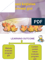 Evaluasi Kegiatan Intervensi Gizi