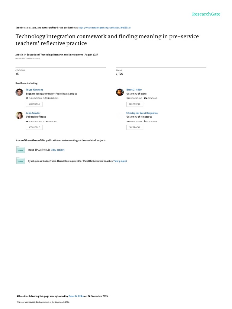 Etrd 2015 PDF Teaching Method Teachers