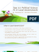 Local Government Explained: Class 11 Political Science Notes
