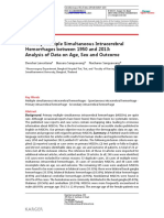 Primary Multiple Simultaneous Intracerebral Hemorrhages Between 1950 and 2013 - Analysis of Data On Age, Sex and Outcome