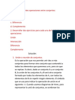 Defina Las Siguientes Operaciones Entre Conjuntos