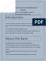 Internal and External Communication Process in Kotak Mahindra Bank