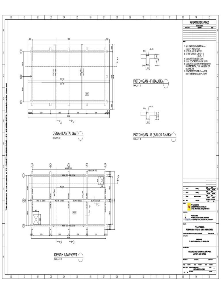 09 PjNmrCivLay009 Ground Water Tank Drawing Only PDF