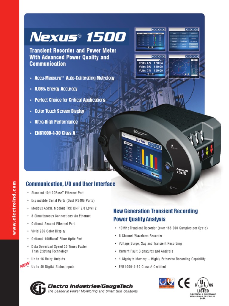 Nexus1500 Ingles Pdf Relay Electrical Engineering