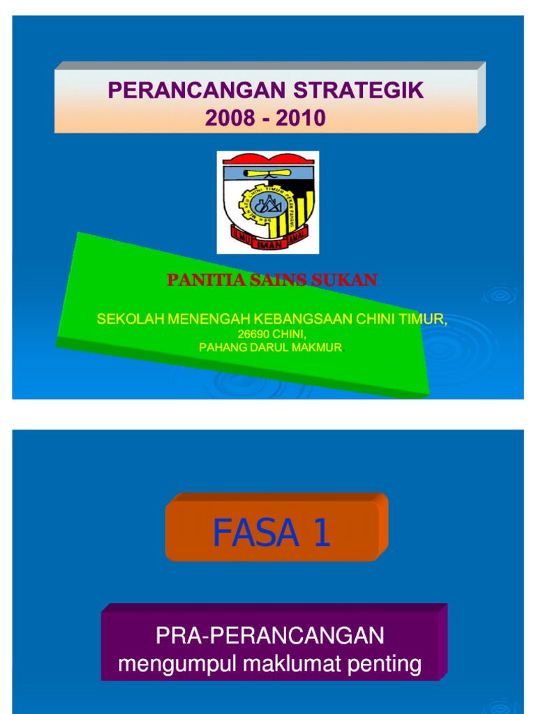 Perancangan Strategik Sains Sukan 2008