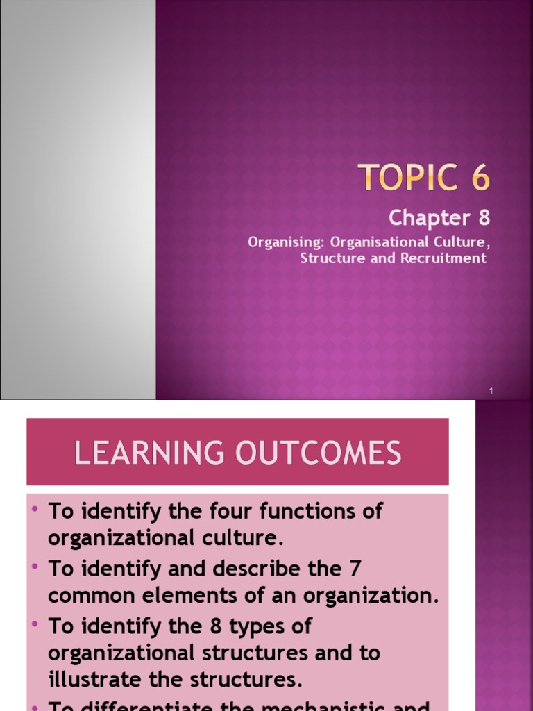 Organizational Culture and Structure Guide | PDF | Recruitment ...