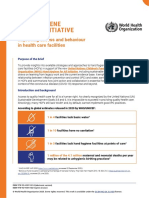 Hand Hygiene For All Initiative: Improving Access and Behaviour in Health Care Facilities