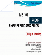 Engineering Graphics Oblique Drawing