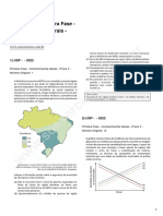 USP Prova Conhecimentos Gerais Primeira Fase