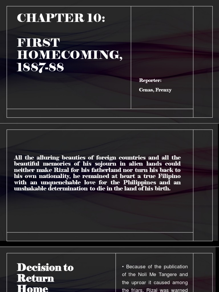 Rizal's First Homecoming, 1887-88 | PDF
