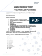 Guía para La Escritura y Presentación Del Informe de Trabajo de Integración Curricular o de Titulación